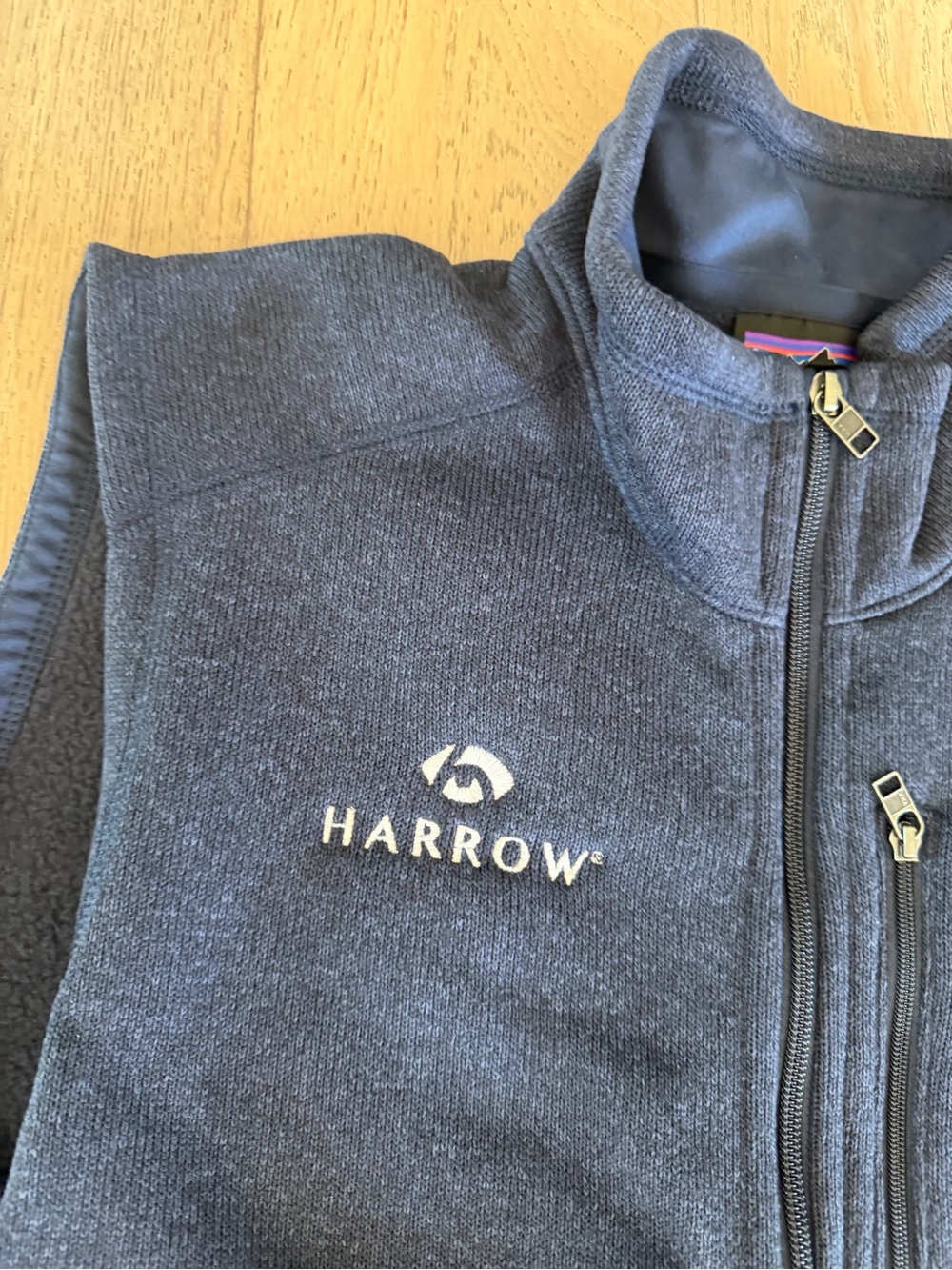 Patagonia Navy Fleece Vest with Harrow Embroidery - Picture 3 of 6